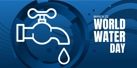 Fototapeta premium World water day banner, vector illustration