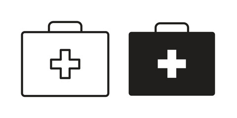 Obraz premium Doctor bag icon for templates, web design and infographics. EPS10