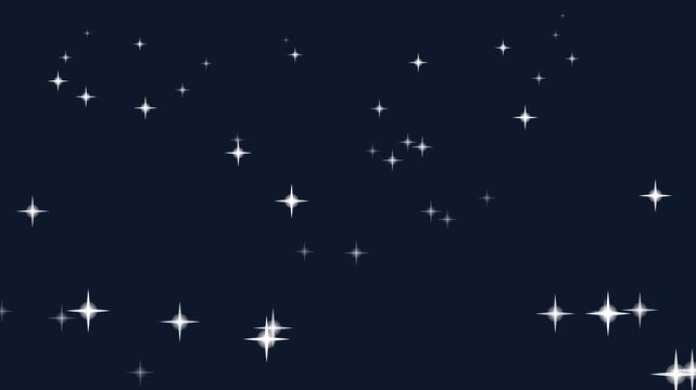 motion none Horizontal Dark blue background with white stars animation seamless loop