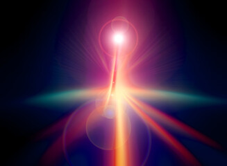 Abstract light trails on black background; motion blur