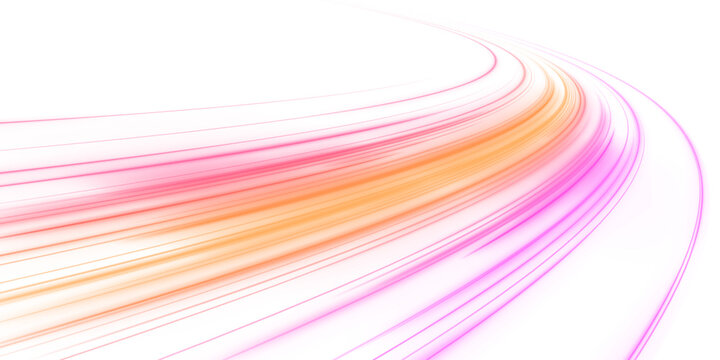 Luminous green neon waves PNG. Colored shiny sparks of spiral wave. Curved bright speed line swirls.	