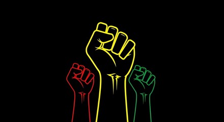 Fototapeta premium United fists in solidarity