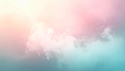 Dreamy Pastel Sky Background with Soft Clouds and Gradient Colors.