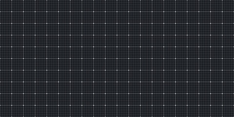 Grid pattern blueprint on black paper background, graph white notebook. Millimeter paper with architect gird and white tech dot. Drawing grid with map checker paper, vector illustration. © viktoria_ngm