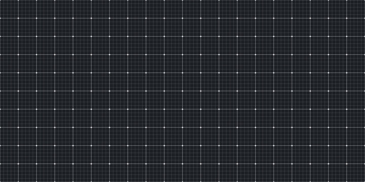 Grid pattern blueprint on black paper background, graph white notebook. Millimeter paper with architect gird and white tech dot. Drawing grid with map checker paper, vector illustration.