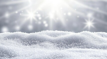 Naklejka premium Enchanting Sparkling Winter Wonderland With Bright Light Rays, Fresh Snow, And Holiday Atmosphere