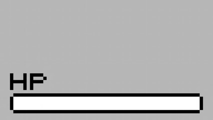 Empty HP Bar Retro Game UI