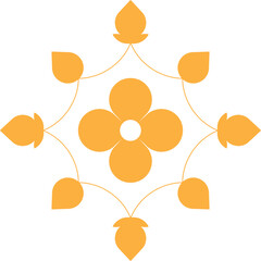Indian Traditional Decorative Floral Design Element