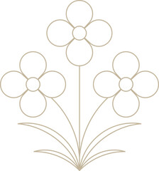 Indian Traditional Decorative Floral Design Element