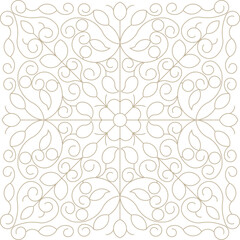 Indian Traditional Decorative Floral Design Element