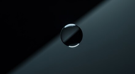 Water Droplet on Reflective Surface