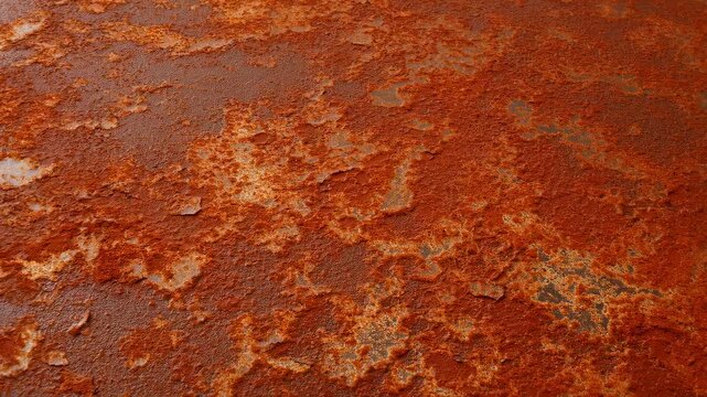 Close-up of rusted metal surface showcasing texture and color variations. Represents decay, industrial environments, and the passage of time