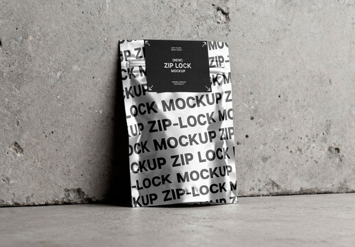 Standing Zip Lock Package Mockup