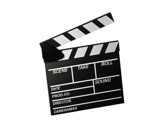 Fototapeta premium Professional movie clapperboard or film slate vector for production 