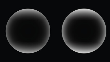 Abstract Glowing Circles and Lens Flare Light Effects on Dark Background