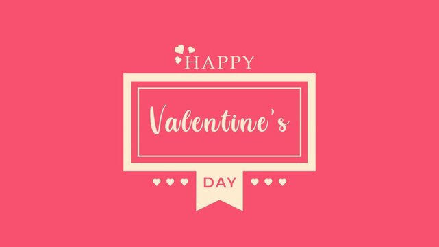 Minimalist Happy Valentine's Day Greeting Card with Elegant Typography