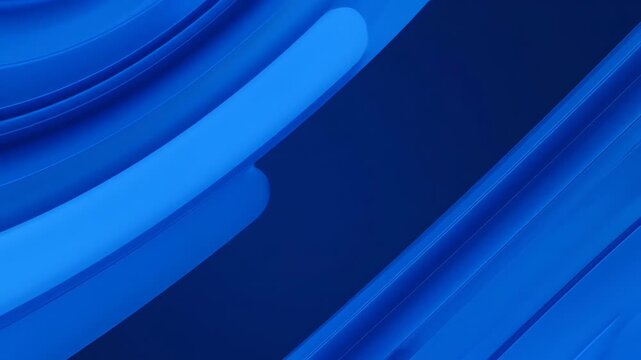 Abstract close-up of smooth blue curved surfaces with varying shades and depths.