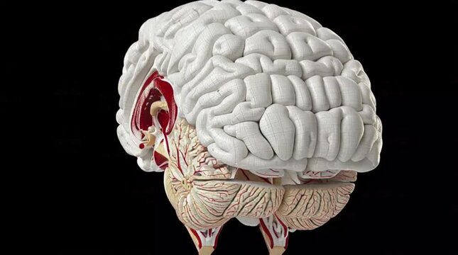Explaining the Brain Anatomy with a Cross Section view