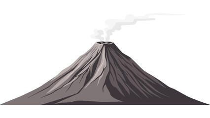 Volcano with smoke billowing from the summit