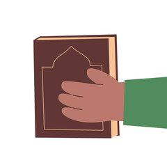 hand holding holy quran