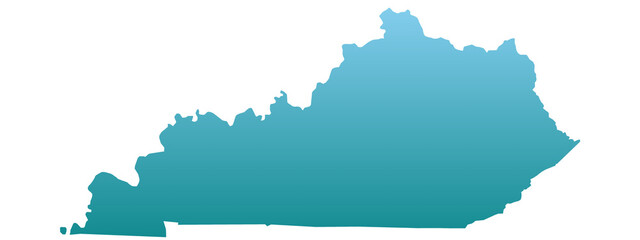 Kentucky map on white background