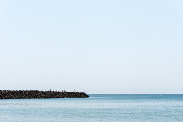 Sea, shore and empty sky