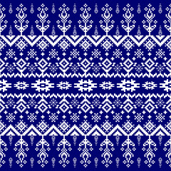 Christmas fair isle pattern design for fashion textiles, knitwear and graphics © Mm