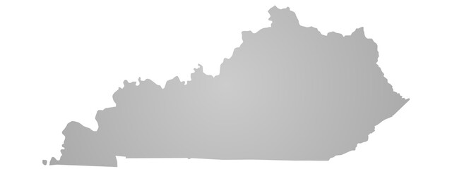 Obraz premium Kentucky map on white background