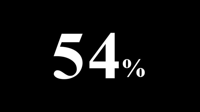 abstract 54 percent animation on black background.