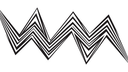 Fototapeta premium Dynamic black and white abstract zigzag pattern with sharp geometric lines creating a modern graphic design element