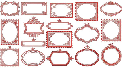 Vintage ornate frames for luxury branding and elegant design projects