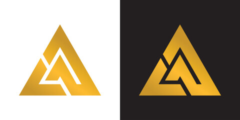 AL Monogram Logo &ndash; Modern Geometric Letter A and L Design