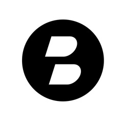 Letter B Negative Space Logo &ndash; Modern Minimal Monogram Design