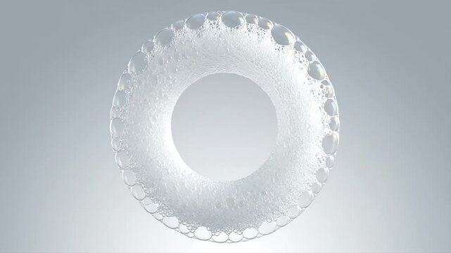 Soap Bubbles Floating in the Air.