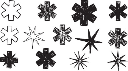 Asterisk icon in simple modern vector format. EPS icon pack