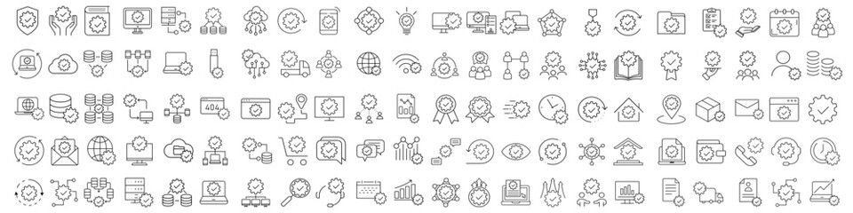 Fototapeta premium Maintenance vector icon set. Technical support Illustration sign collection. Installing updates symbol. Bow logo.