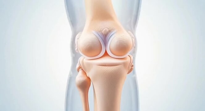Human-Knee joint illustration.4k video.
