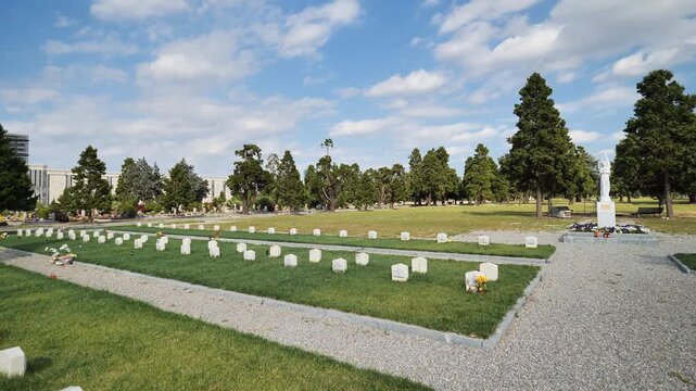 Field n.87 Musocco cemetery in Milan where over 120 peoples unknown Covid-19 victims were buried.