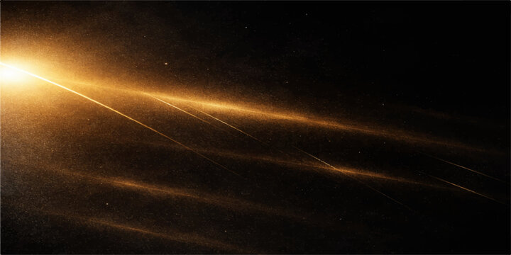 Glowing sun and moon amidst a blue galaxy nebula backdrop with stars and light rays in a dark universe space background