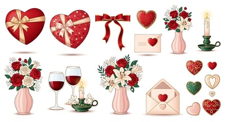 Valentines day elements collection