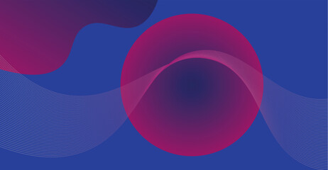 Abstract blue colorful background with glossy 3D circles and glass-like spheres in a modern vector design