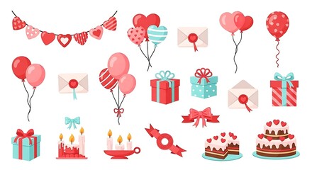 Valentines day vector set