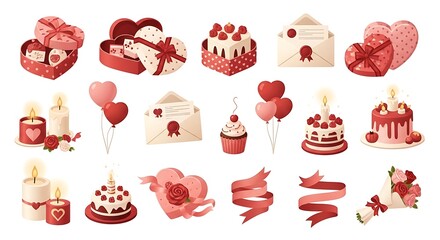 Valentines day vector set