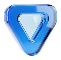 3D Blue Glass Shield Icon, Glossy Security Symbol, Modern Defense Element, Crystal Guard Sign, High Quality Render, Protection Design, Safety Graphic