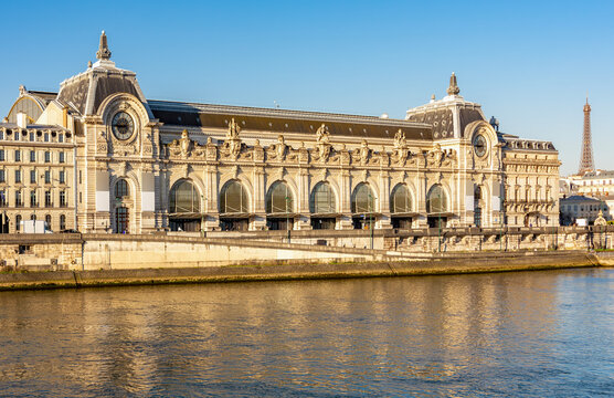 Orsay museum (Musee d&rsquo;Orsay) along Seine river in Paris, France