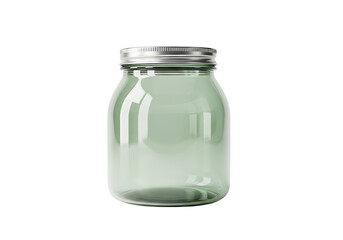 Clear Glass Jar with Metal Lid.