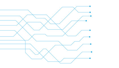 Vector white and blue digital technology futuristic circuit board Abstract background design.