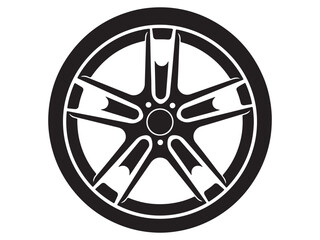 Obraz premium Modern Car Wheel Rim Design Illustration