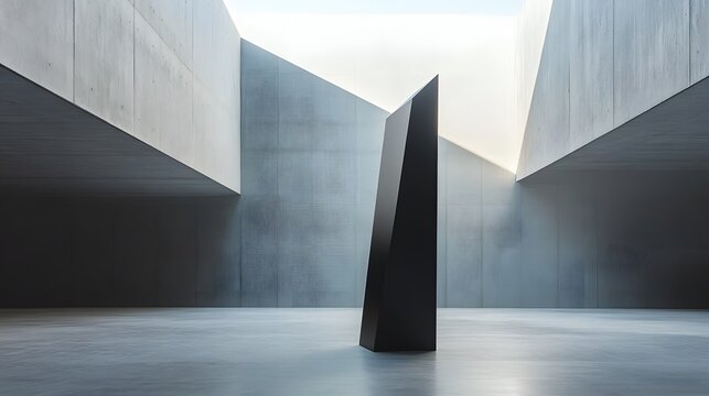 Majestic Modern Geometric Sculpture Inside a Large Contemporary Gallery Space
