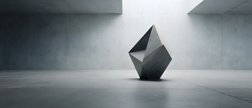 Majestic Modern Geometric Sculpture Inside a Large Contemporary Gallery Space